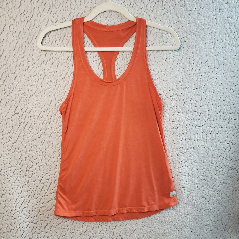 Vuori Lux Performance Tank Top Women XS Burnt Orange Racerback Activecore